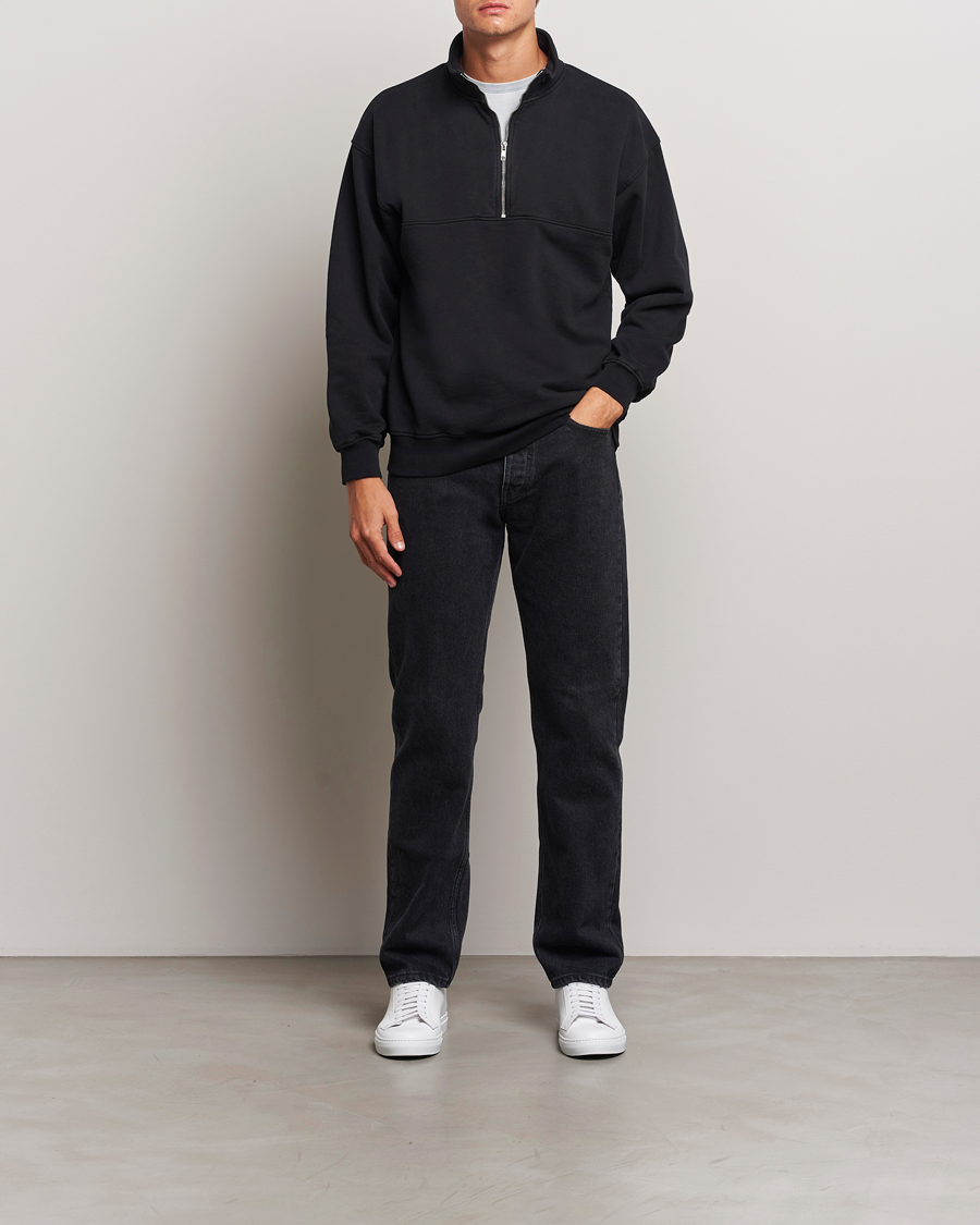 Colorful Standard Classic Organic Half-Zip Deep Black