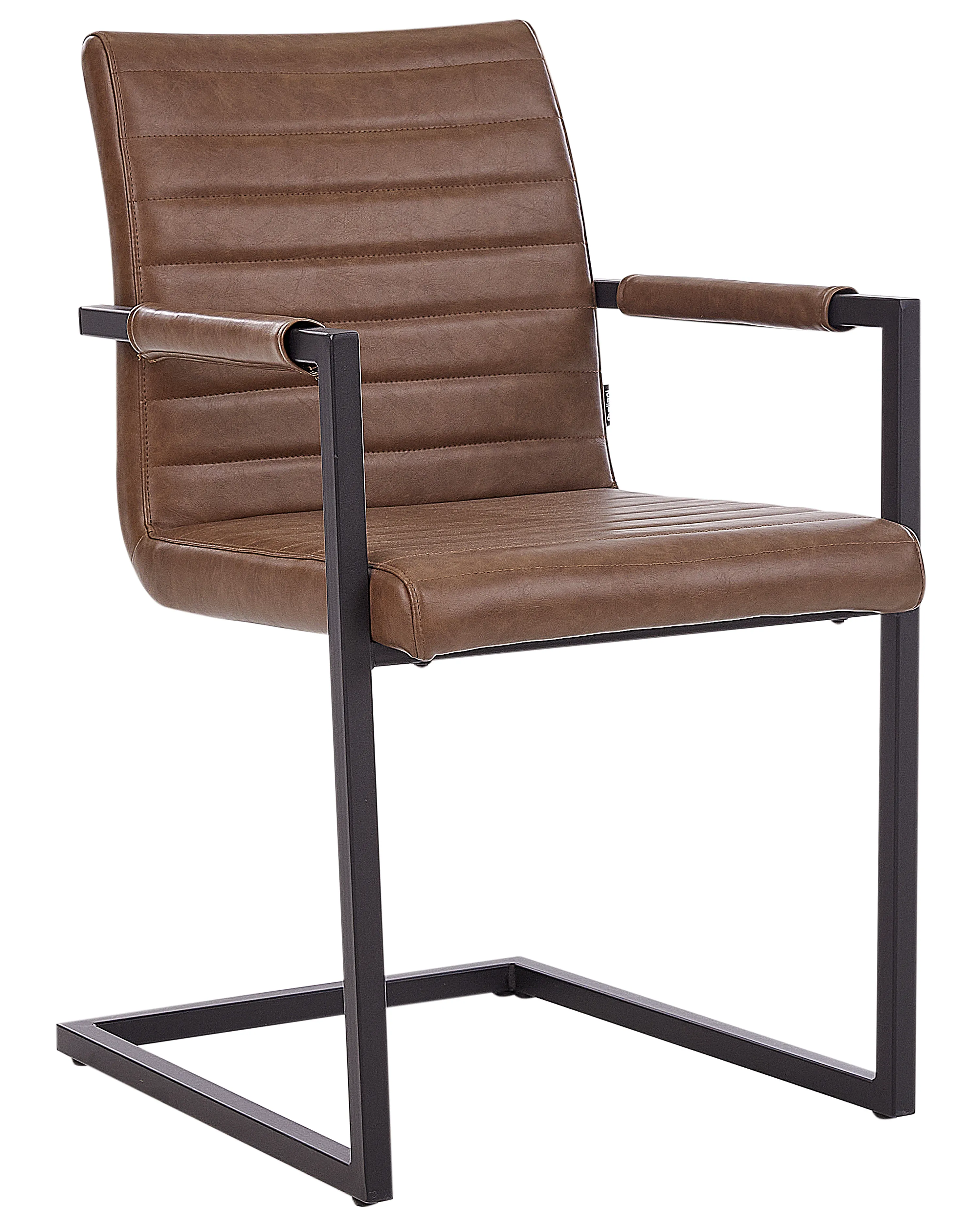 Set van 2 vergaderstoelen BUFORD Kunstleer Bruin