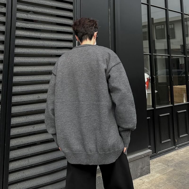 Plummie - Effen Cardigan met Afhangende Schouders