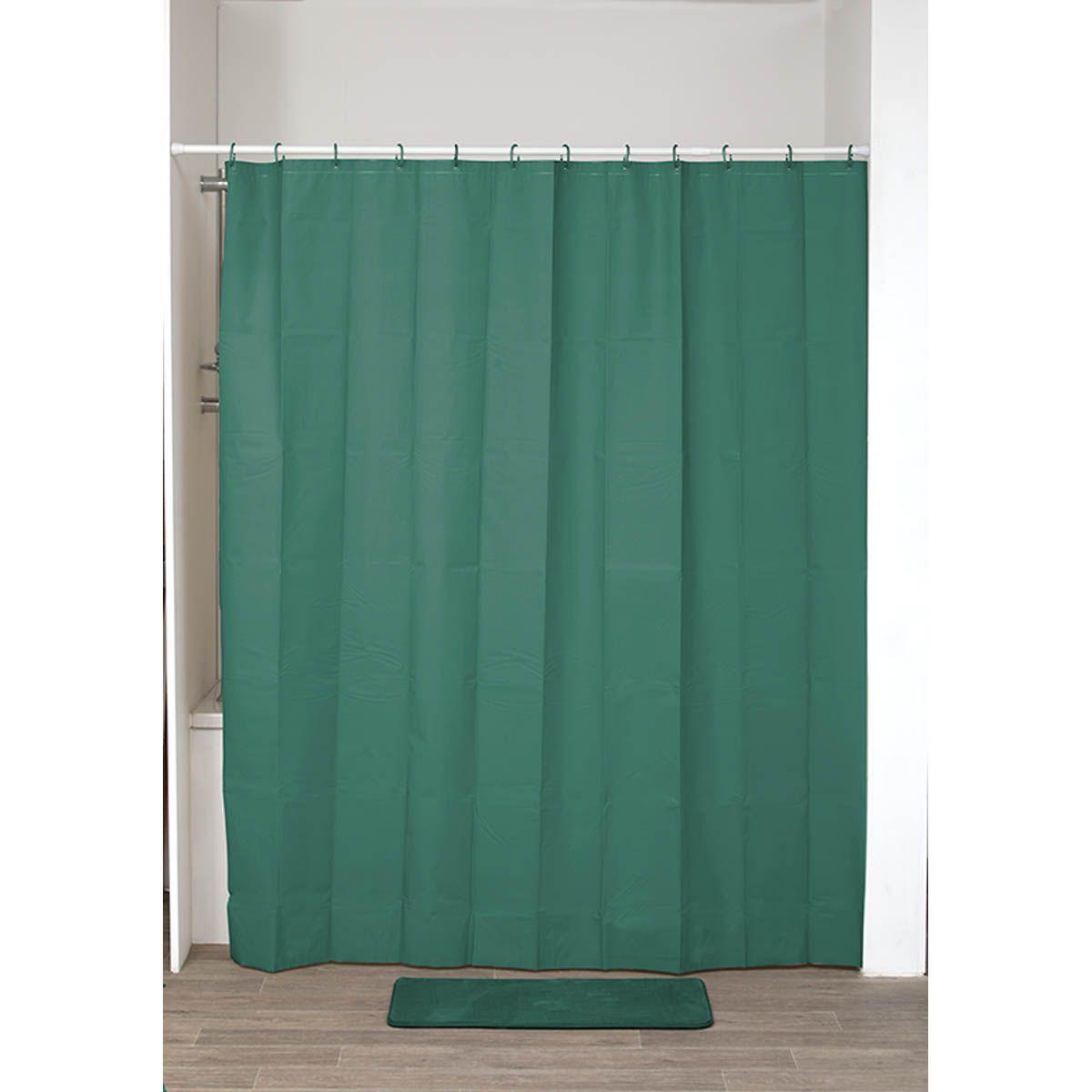 RIDEAU DE DOUCHE 180X200CM VERT
