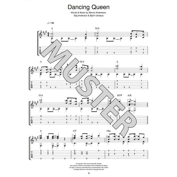 Wise Publications Abba Gold Guitar