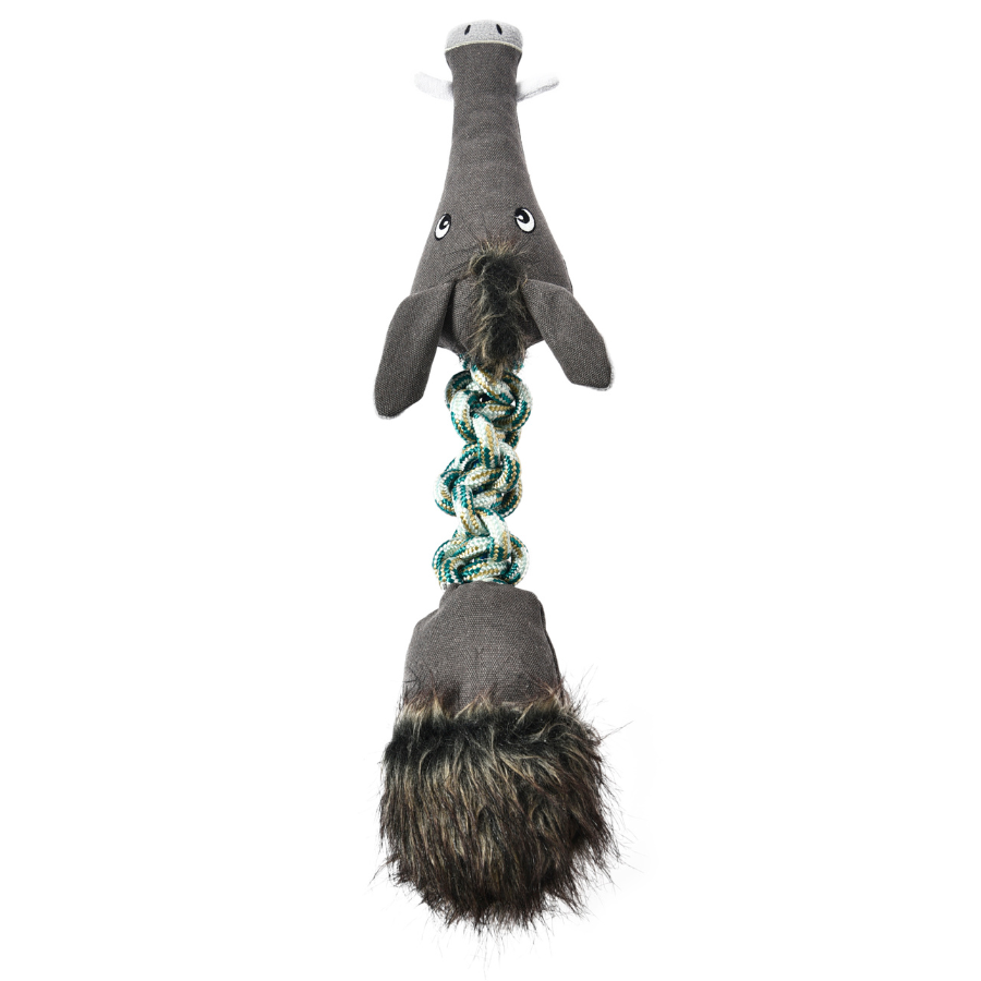 Brinquedo para cães WUAPU com corda, javali, 56 cm