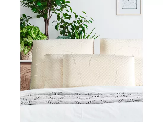 OLYMPE LITERIE | Lot de 4 oreillers 40x60 cm SERENITE | Mousse avec Mémoire de forme