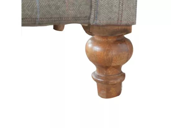 Chesterfield 2 places en tissu multi-tweed