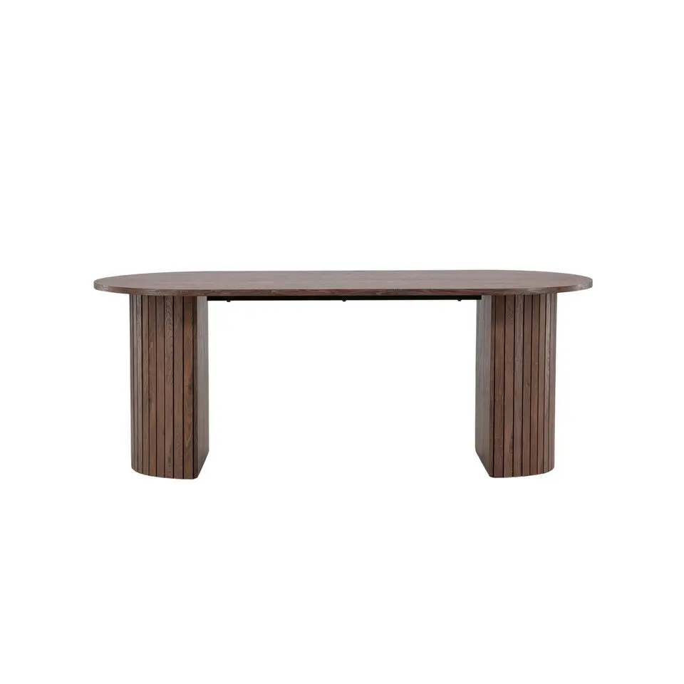 Eettafel Ovaal Bruin 200cm - Fineer - Scandinavisch - Tafel Härön