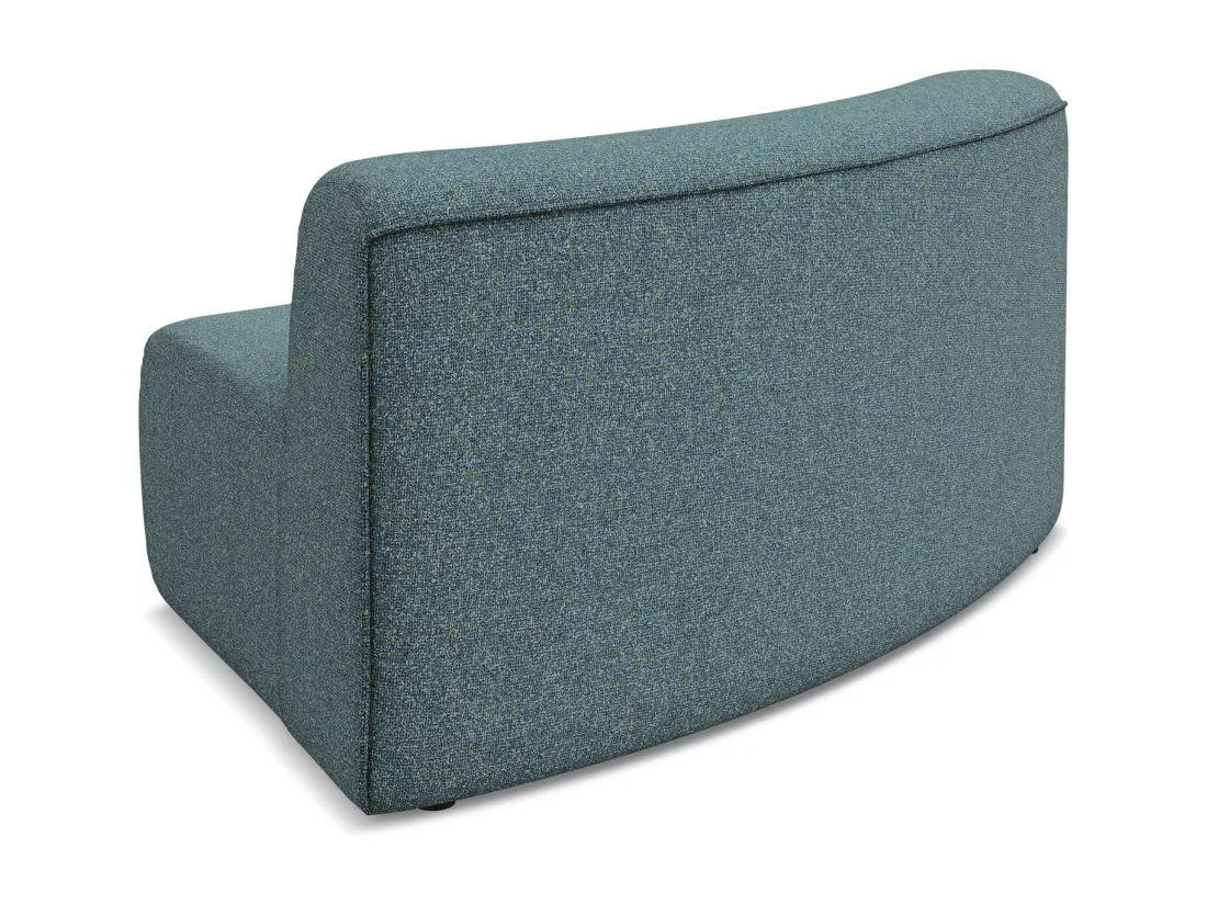 Fauteuil d'angle pour canapé modulable en tissu texturé - jeans - EKAHI
