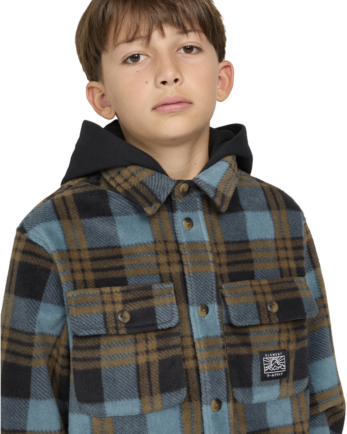 Element Hueco Shirt Hood Youth Tartan Check