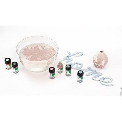 Peinture à marbrer 'easy marble', set PASTEL