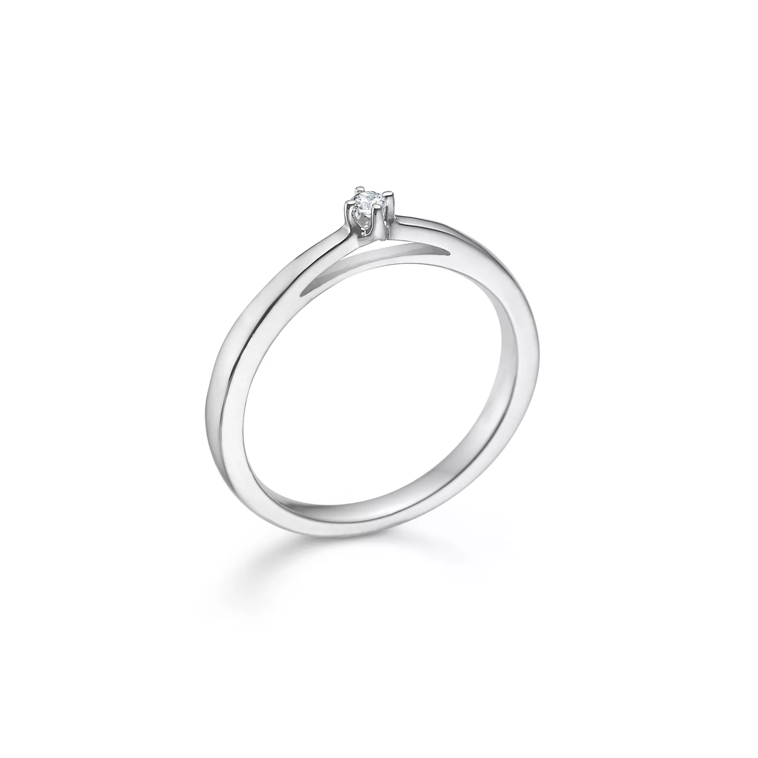 Mads Z Crown Ring 14 kt. Hvidguld 0,04 ct. 1641604