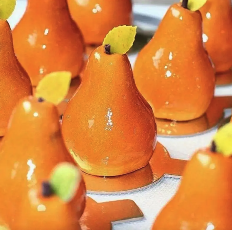 (8-fach) Silikon Trend Früchte Kuchen Form DIY Gussform für Virale Frucht Desserts - Birne