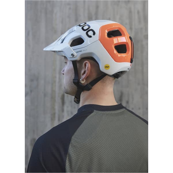 Casque VTT POC TECTAL RACE MIPS NFC HYDROGEN WHITE/FLUORESCENT ORANGE AVIP