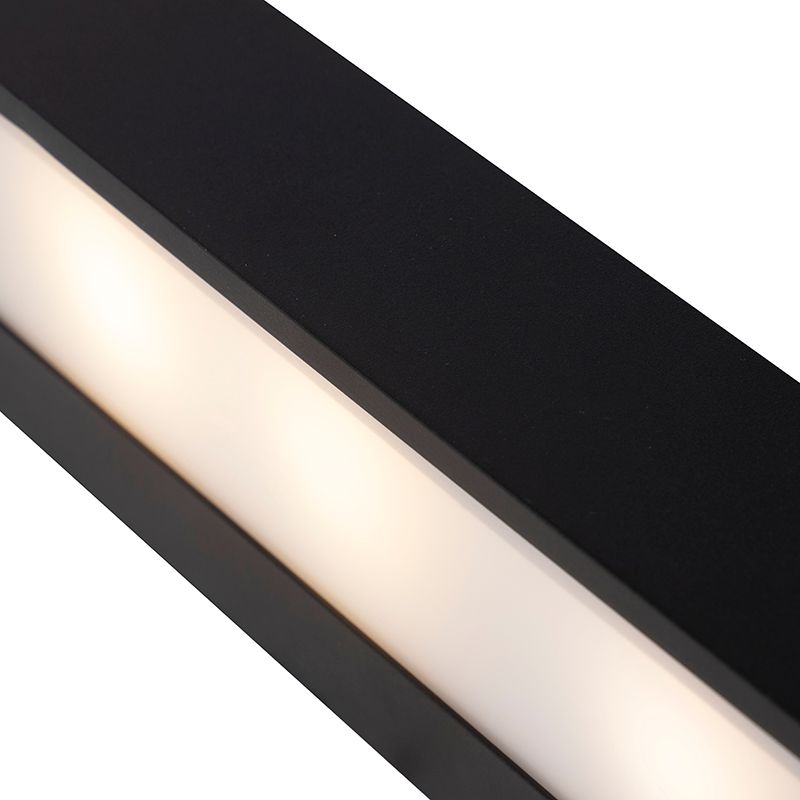 Design langwerpige wandlamp zwart 35 cm - Houx
