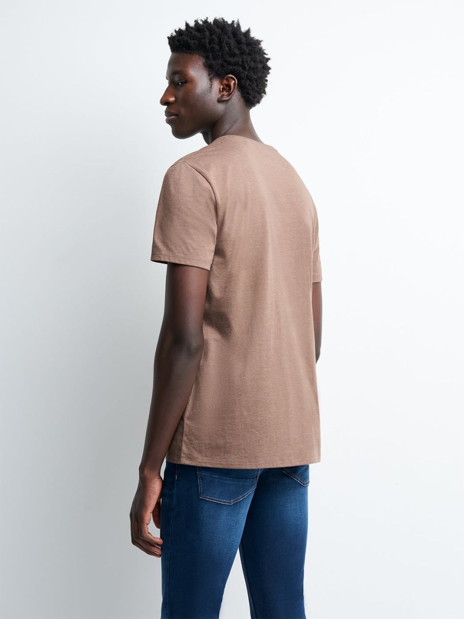 Tee-shirt col v uni