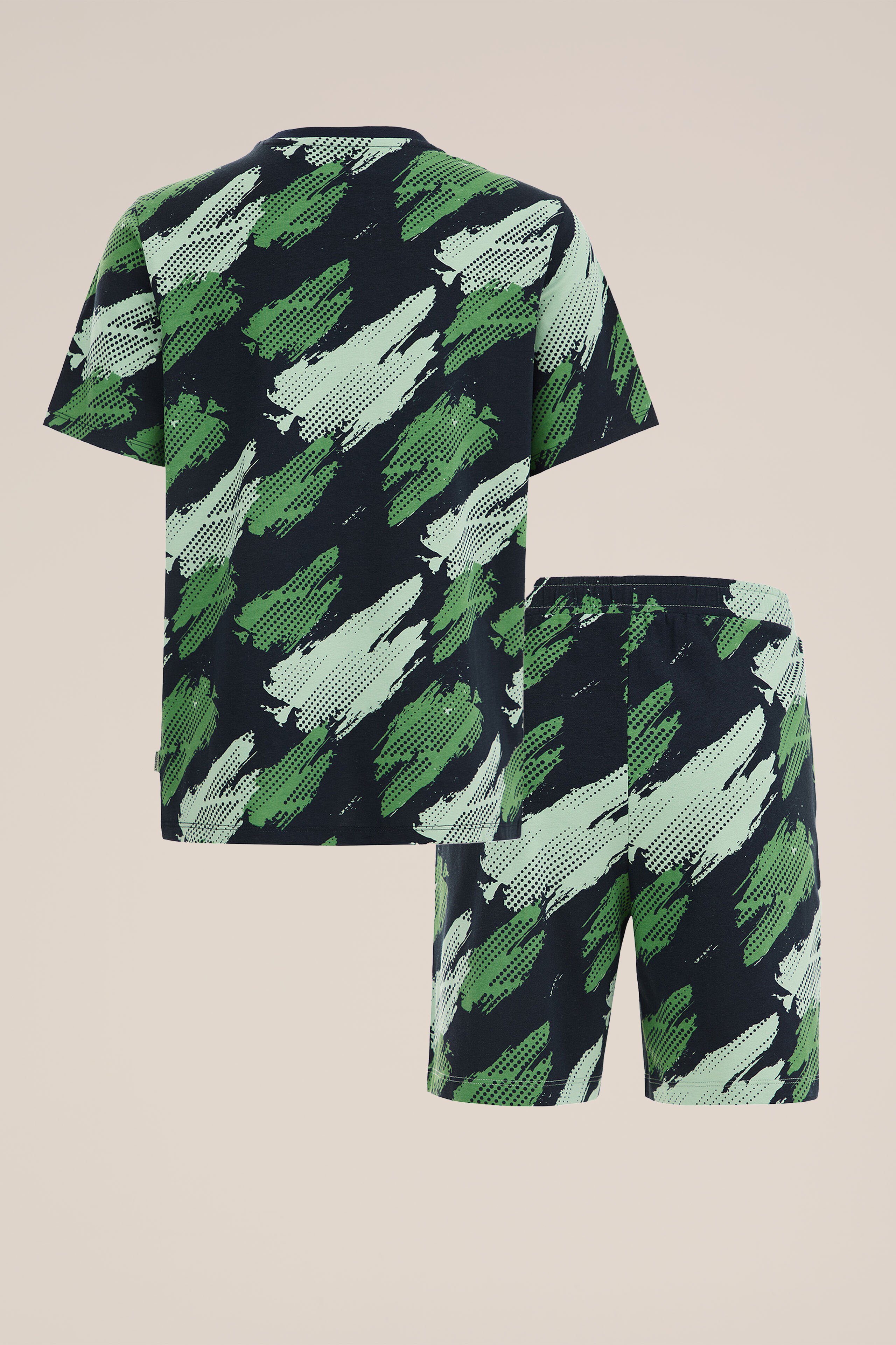 Jongens pyjamaset met dessin WE Fashion Donkergroen