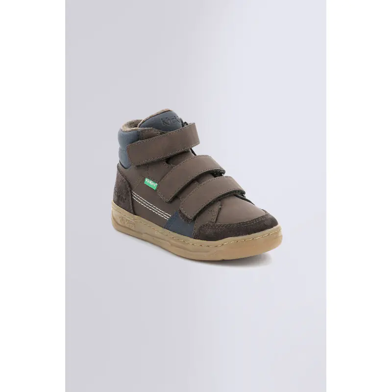 KROISY MARRON FONCE MARINE SNEAKERS HAUTES Synthétique Garçon