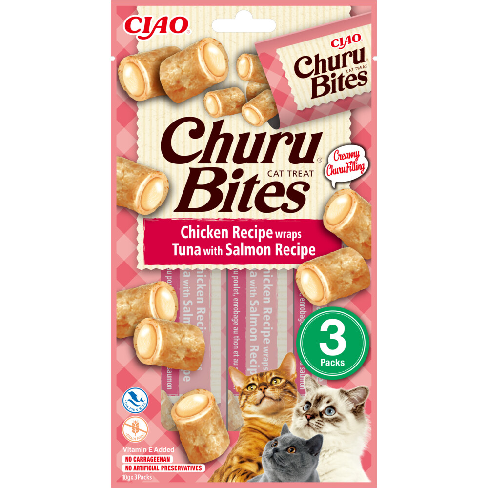 Ciao Kattensnack Churu Bites Tonijn - Zalm30 gr