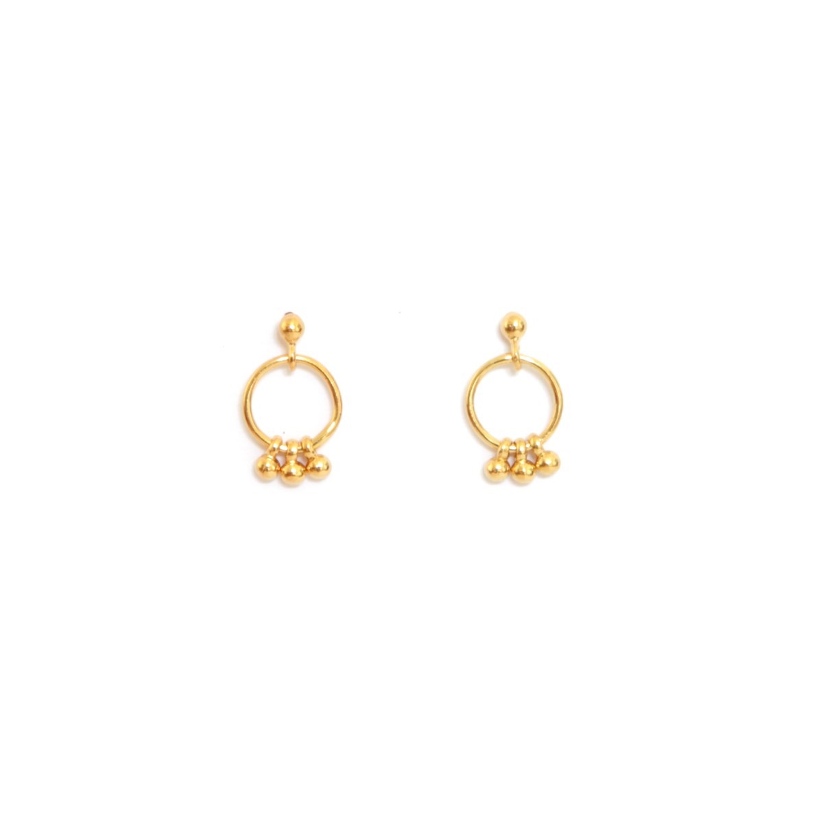 Boucles d'oreilles vermeil grelots