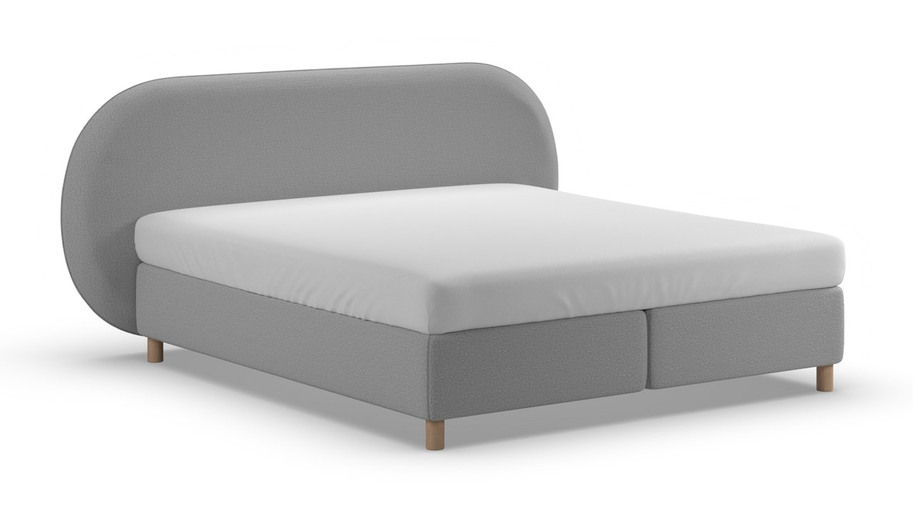 Boxspring Flow met Kårlsson Excellence matras - Wool look light grey