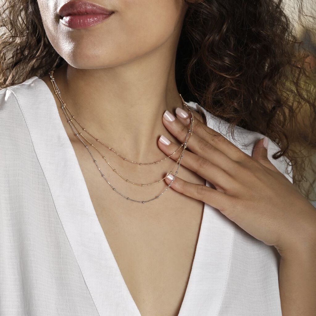 Collier Daralea Argent Tricolore