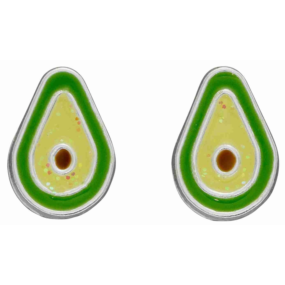 Boucle d'oreille avocat en argent 925/1000