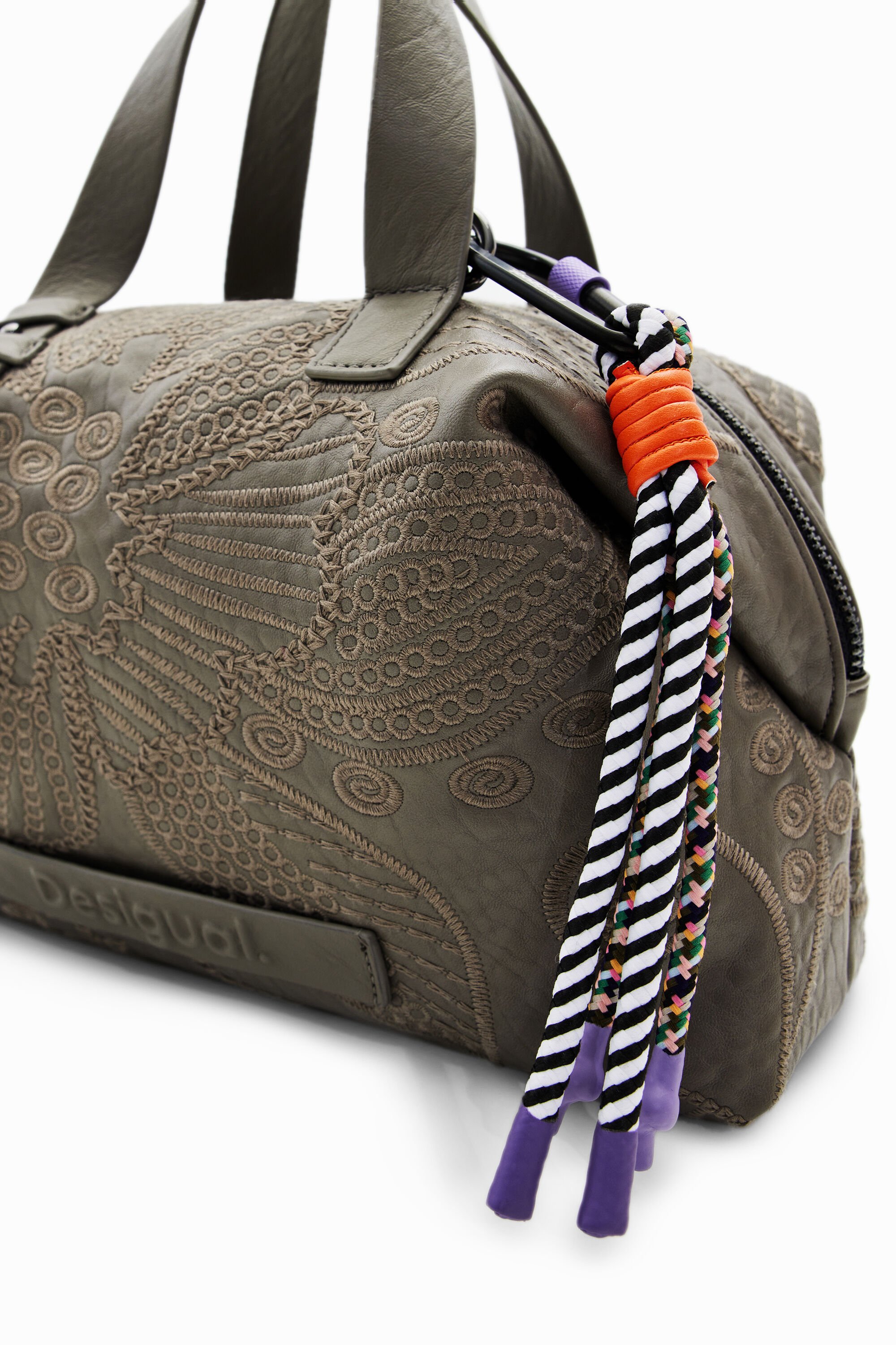 Sac moyen broderie fleurs