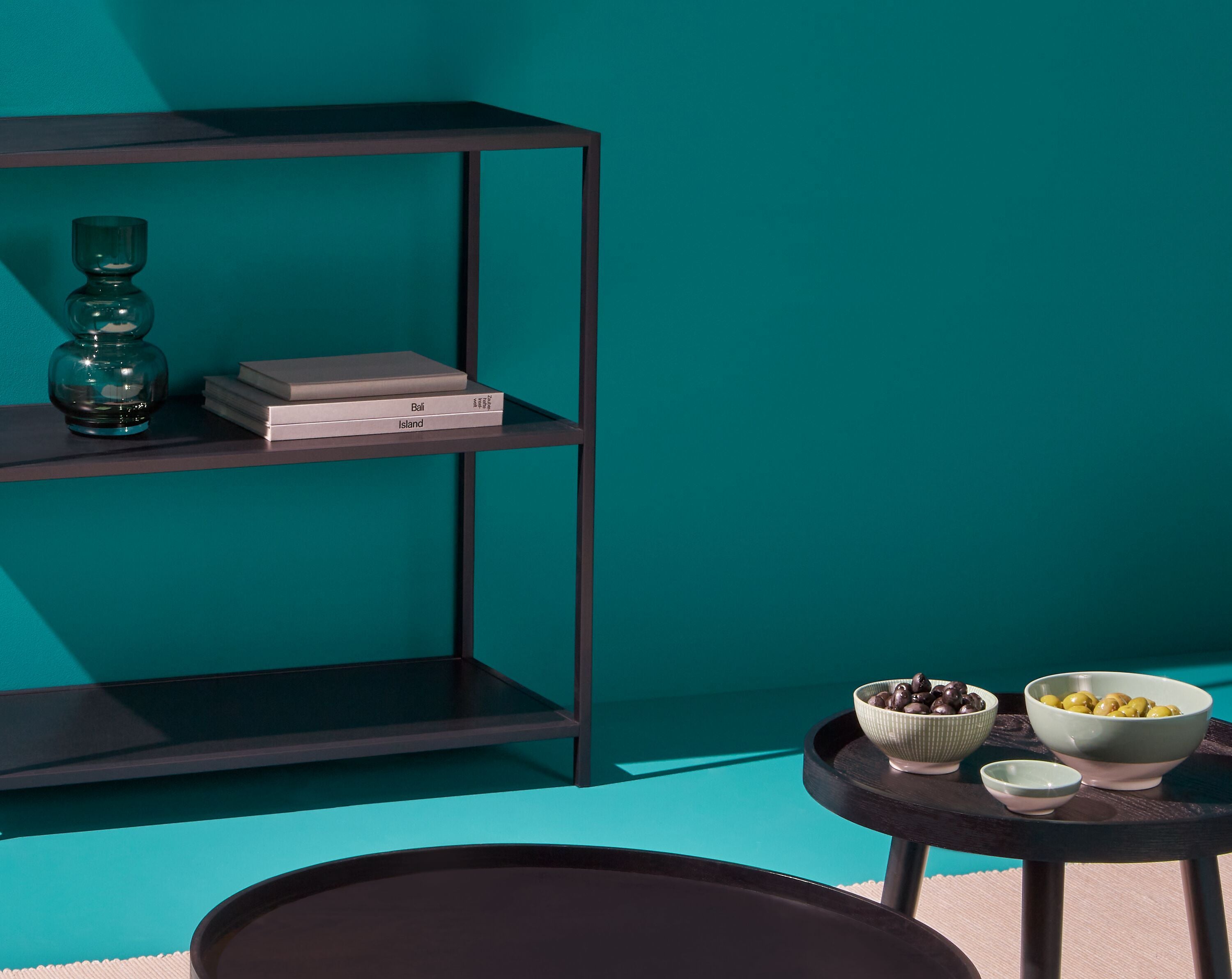 MAILA Beistelltisch - Schwarz / B: 40.0 cm x T: 40.0 cm x H: 44.0 cm