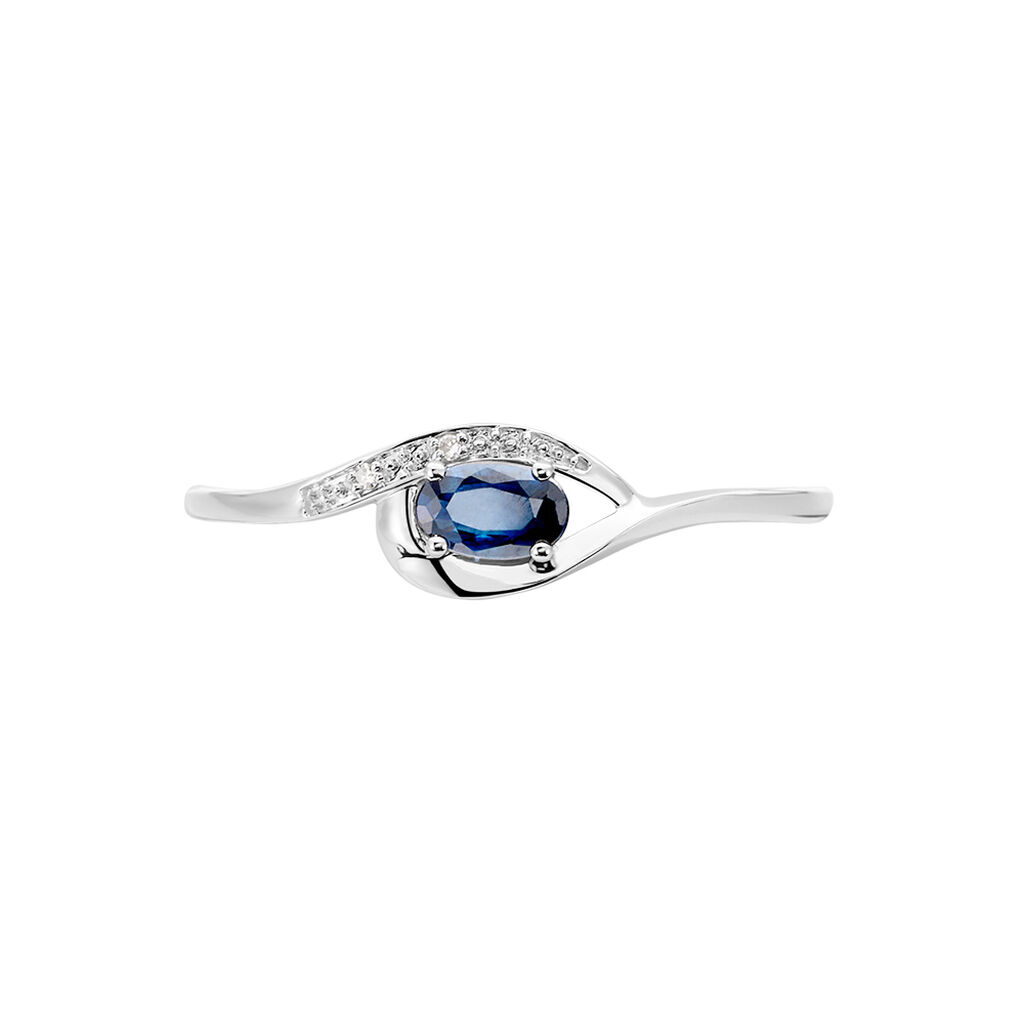 Bague Emotion Or Blanc Saphir Diamant
