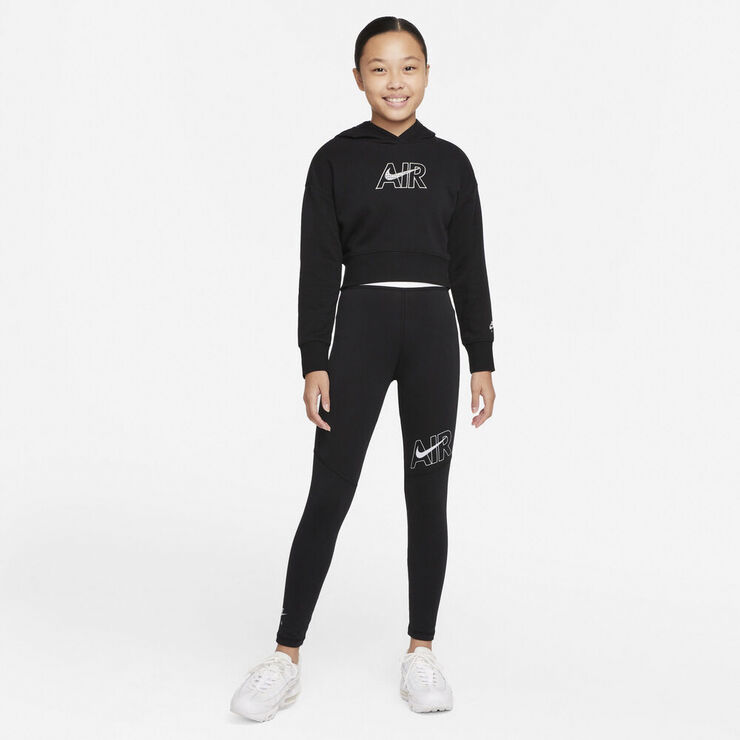 Nike Air French Terry Crop hættetrøje Sort