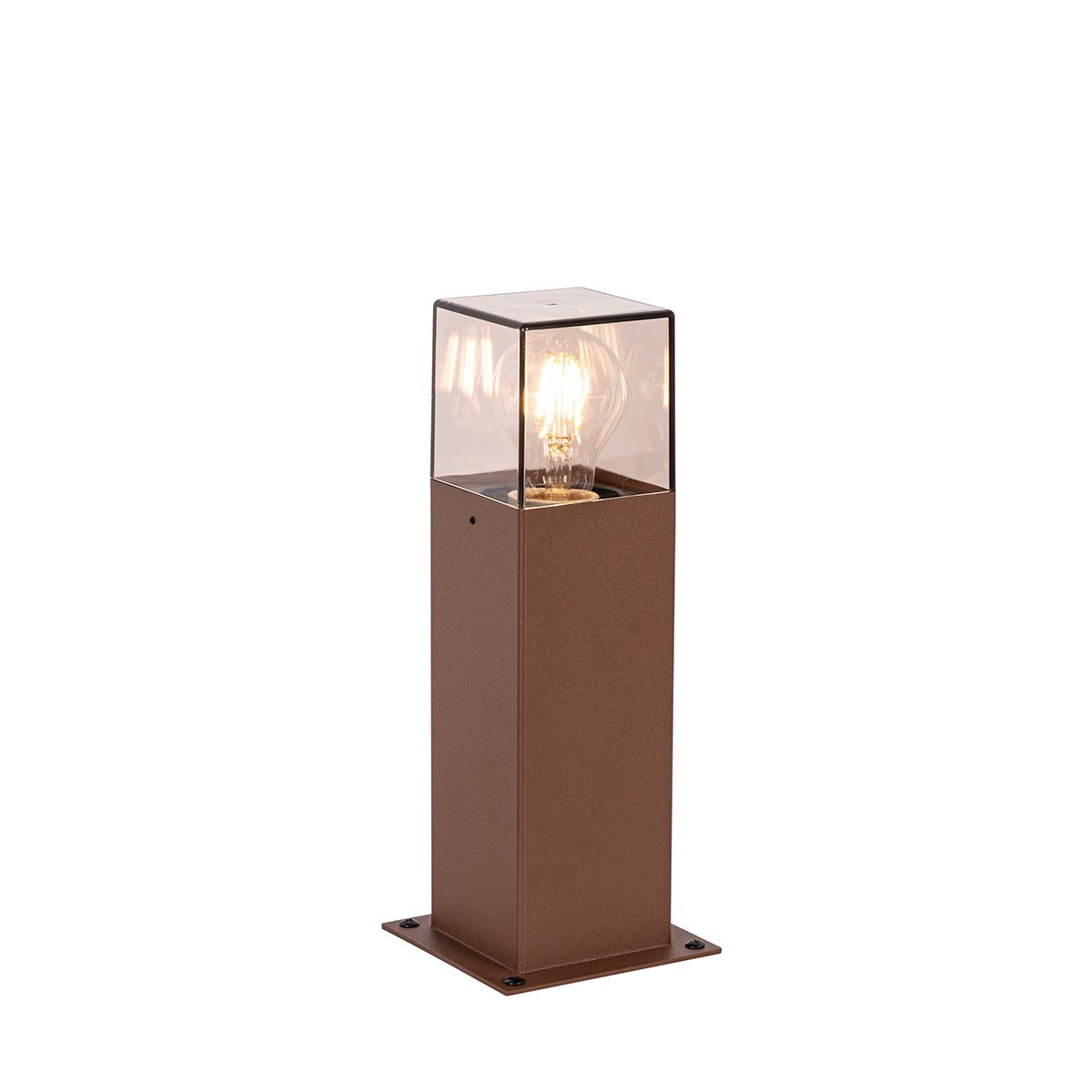 Industriële buitenvloerlamp, roestbruin, 30 cm, IP44 – Denemarken