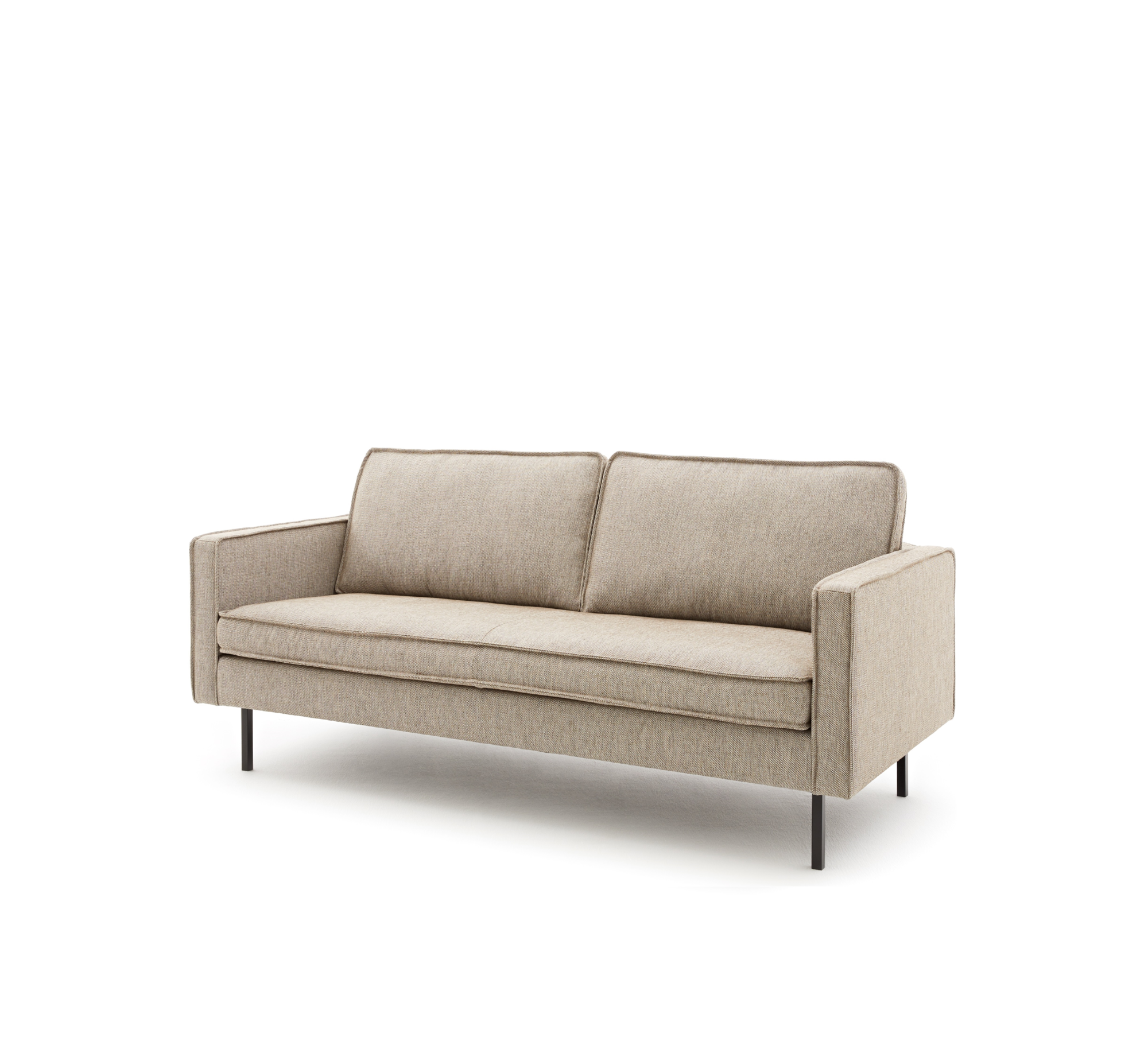 Loods 5 Design 2,5-zitsbank Slimm Stof Outside 2,5 Zits - 170 cm | Solution Lightbrown 115 | Poten: Zwart