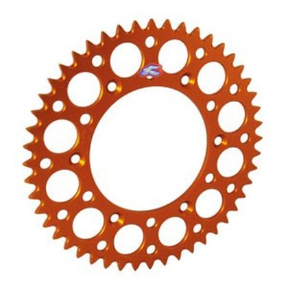 Couronne Renthal Ultra light Anodise orange Anti boue 52 dents