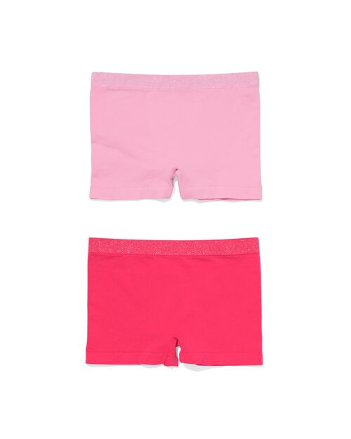 2 boxers enfant sans coutures avec paillettes rose