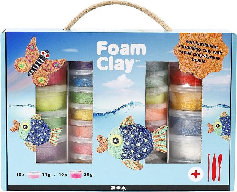 Foam Clay® Set, Diverse Kleuren, 1 Set