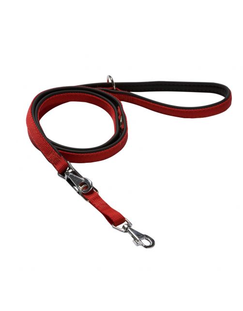 Adori Traininglijn Nylon Soft Rood&Zwart - Hondenriem