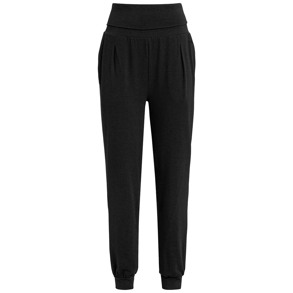 Gina Sports Damen Yoga-Hose mit breitem Bund schwarz