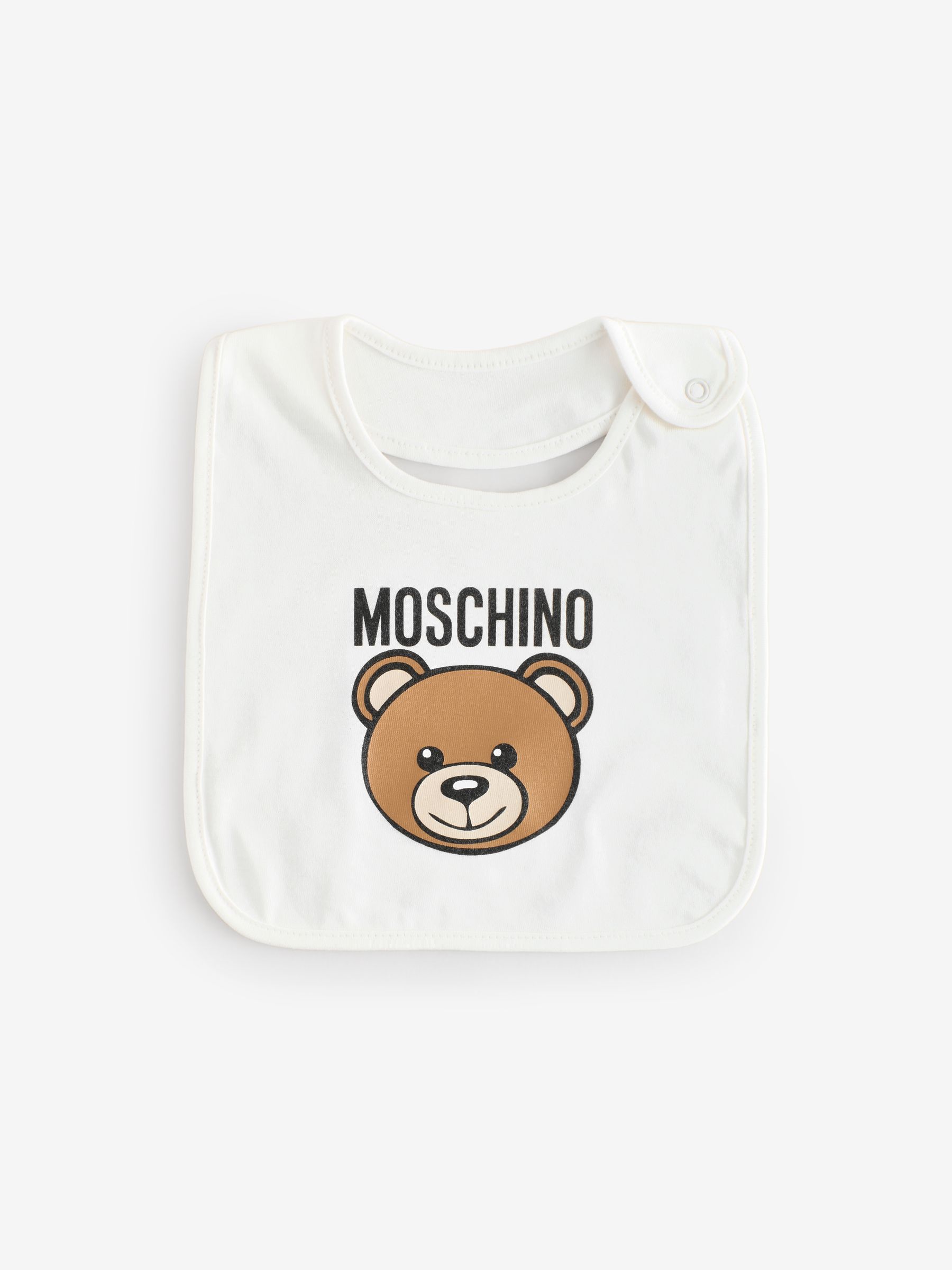 Moschino Baby Logo Hat and Bib Giftset With Giftbox