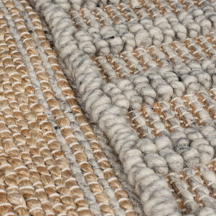 Jute loper - Jubio Medina Naturel/Grijs