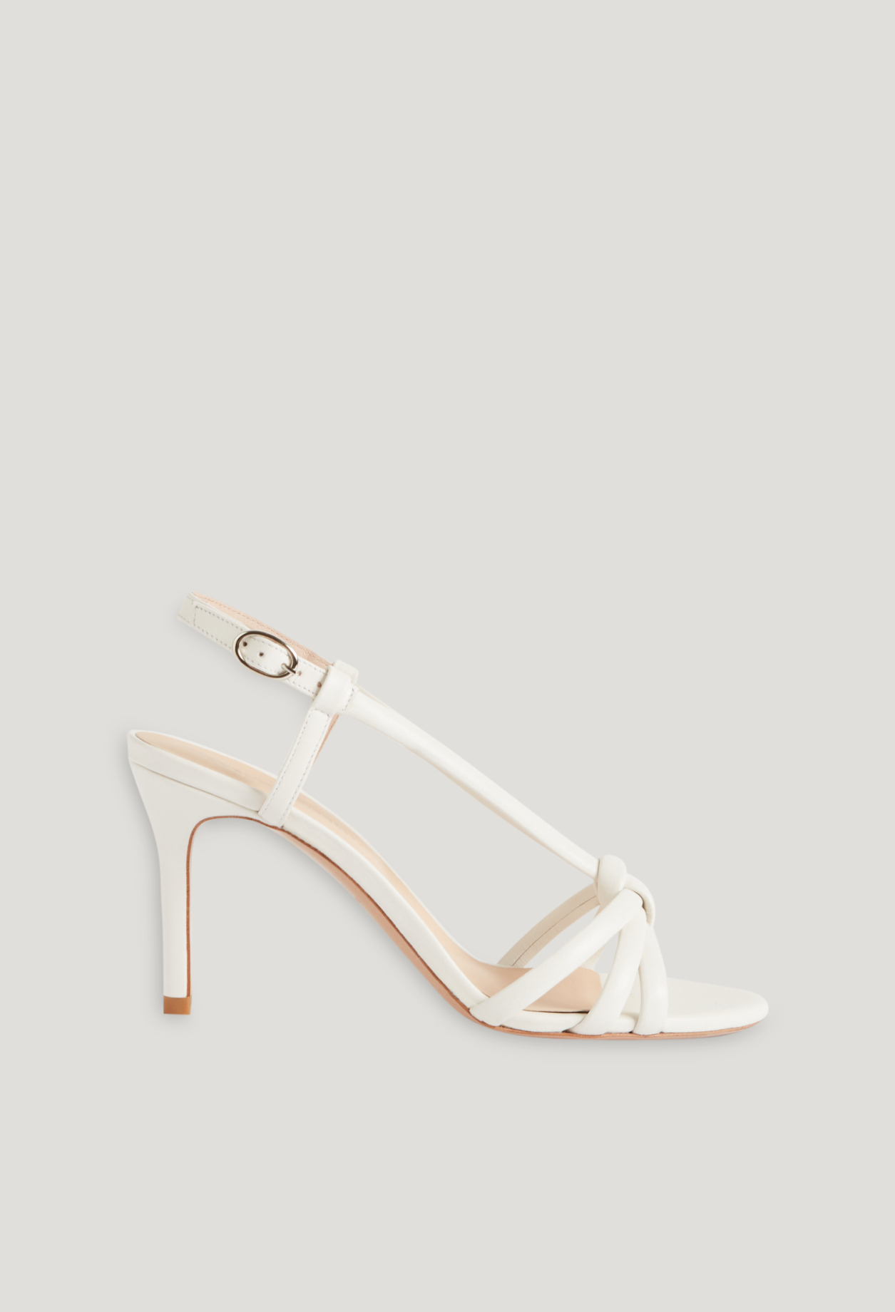 Sandales cuir ecru