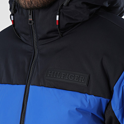 Doudoune Capuche GWJ New York 2771 Bleu Roi Noir