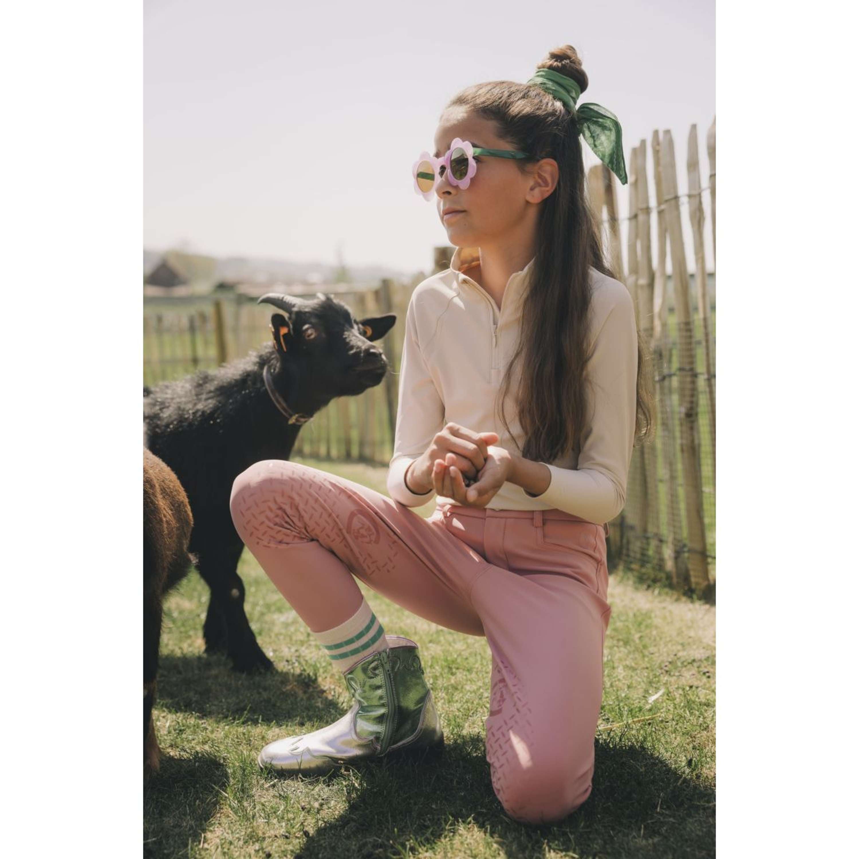 Kentucky Rijbroek Miami City Knee Grip Girls Old Rose