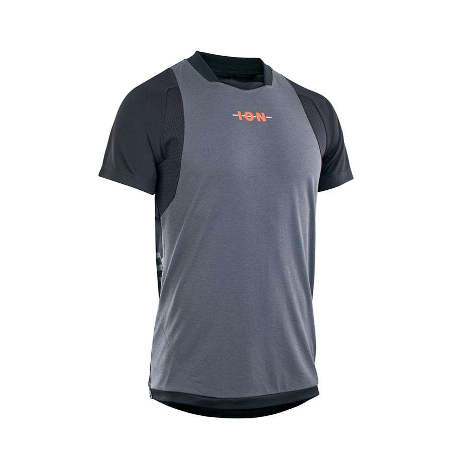 ION Scrub AMP MTB Fietsshirt Korte Mouwen Zwart/Grijs Heren