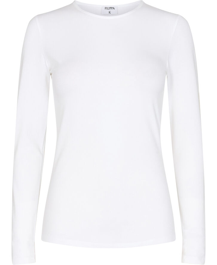 Filippa K Cotton Stretch Long Sleeve White
