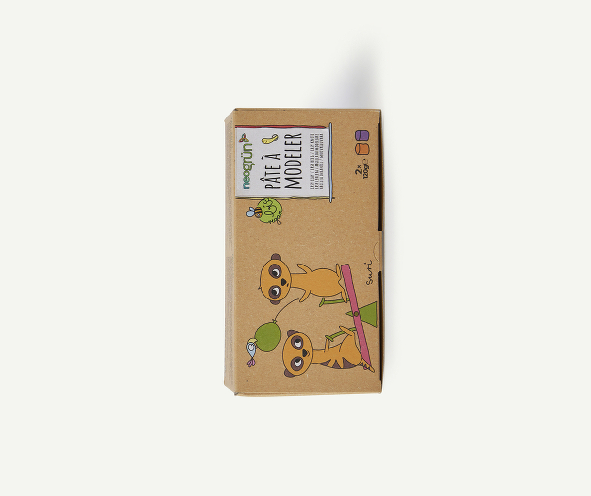 NEOGRUNPÂTE À MODELER ORANGE ET VIOLETTE ENFANT