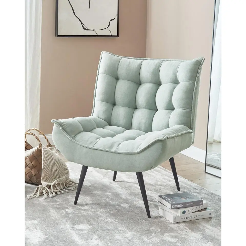 ALVESTA - Fauteuil - Mintgroen - Stof
