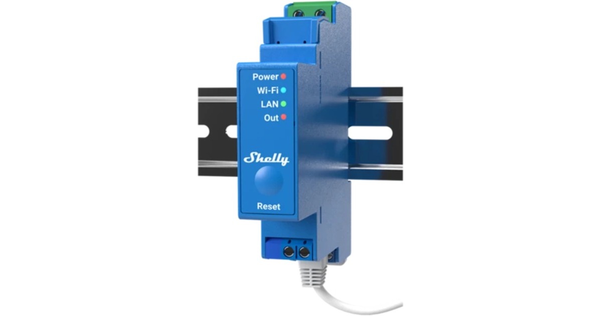 ShellyWave Pro 1 relais  (Blauw)