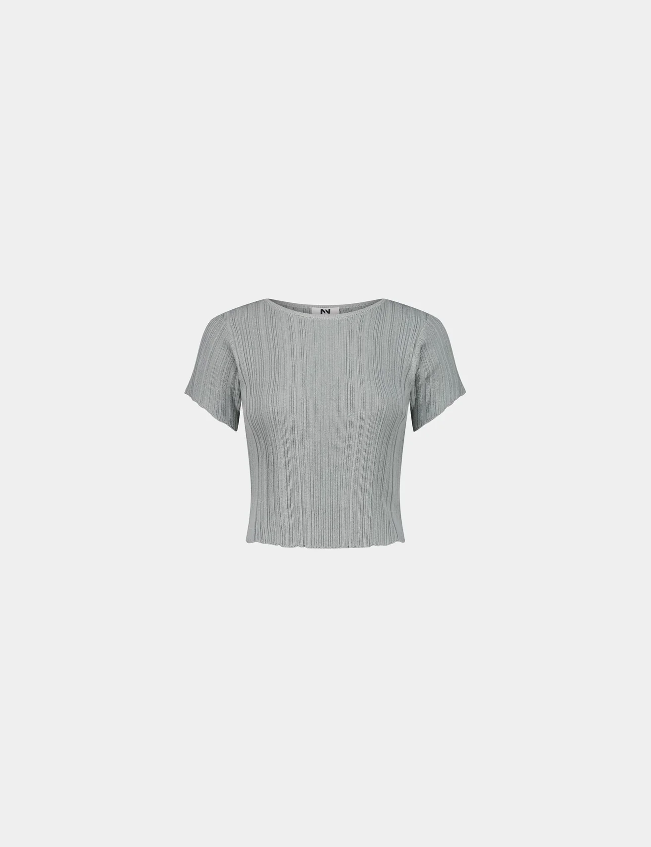 T shirt côtelé vert clair