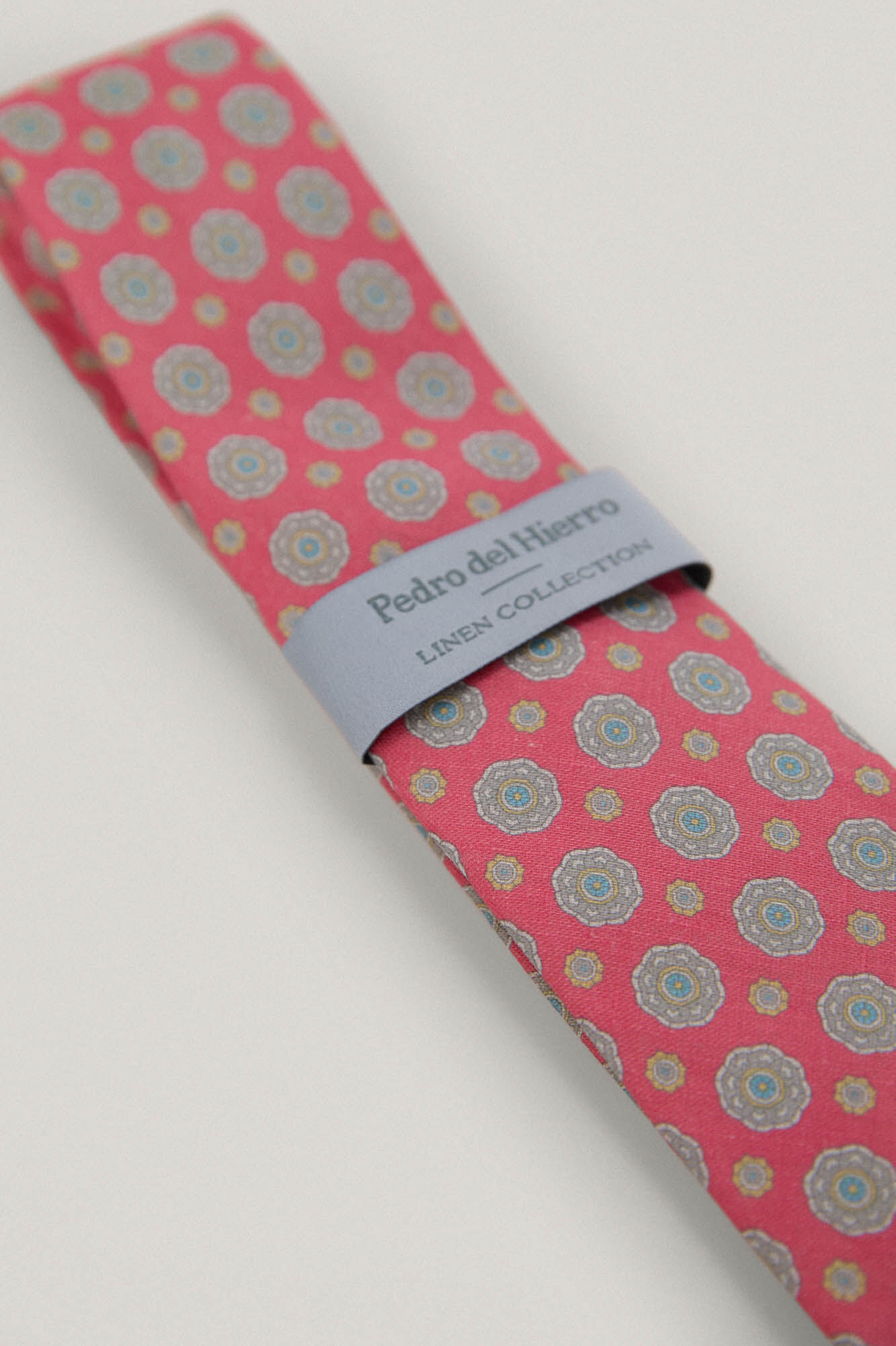 Gravata de seda estampada - Rosa
