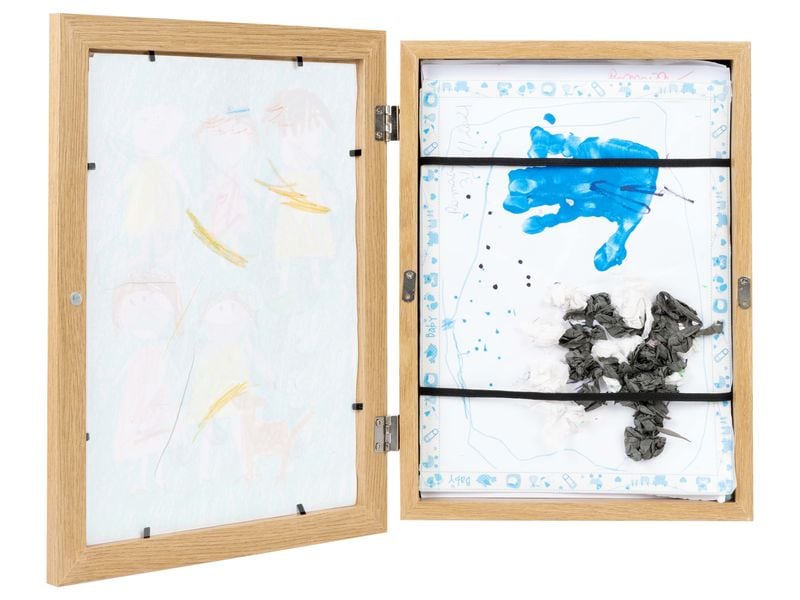 COCON Bilderrahmen für Kinderzeichnungen 34 x 25 x 4 cm, Na Kunstrahmen für Kinderzeichnungen
