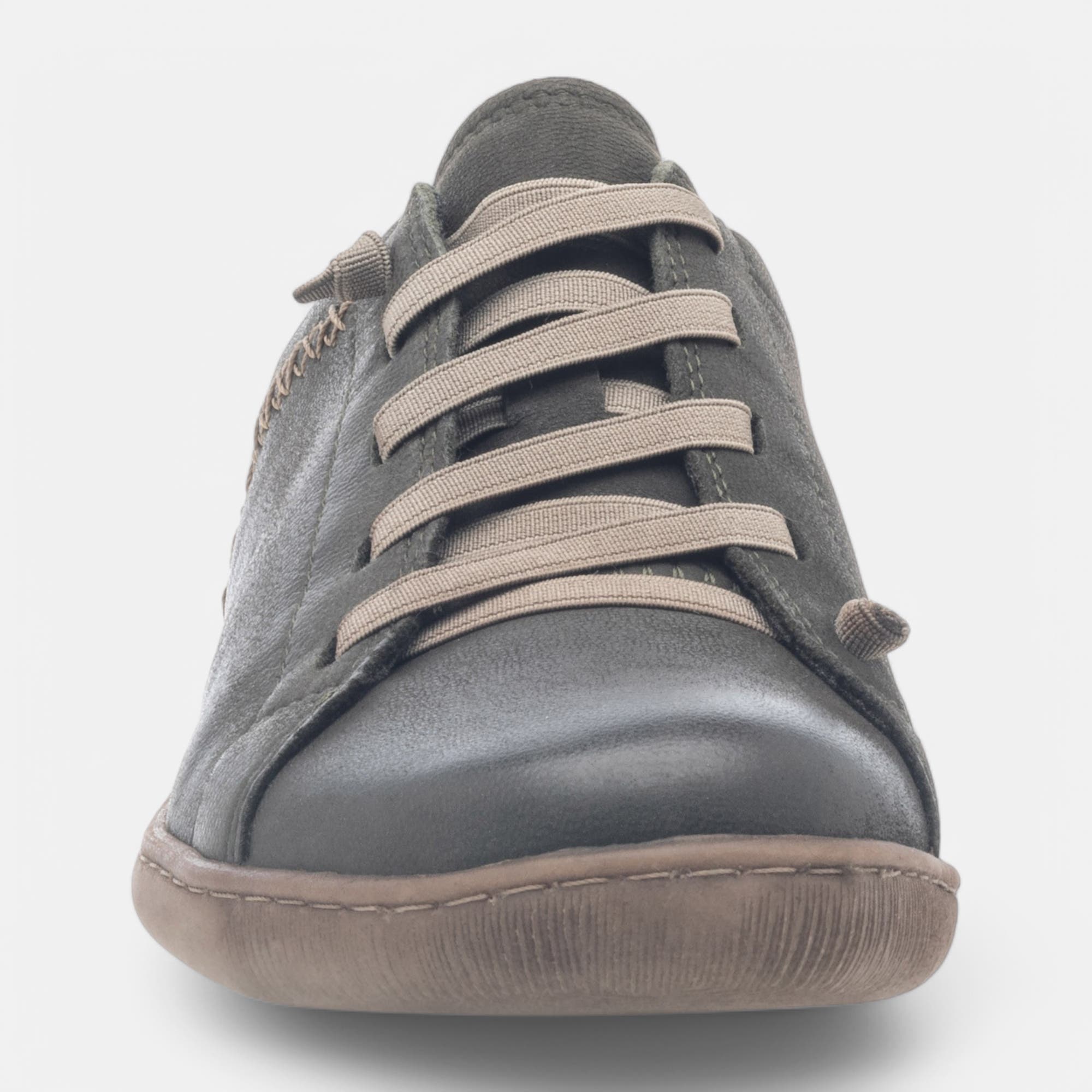 Baskets basses Femme en cuir kaki