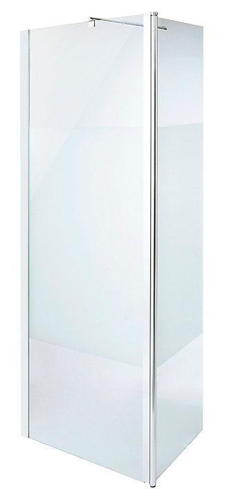 Paroi de douche à l'italienne et volet Cooke & Lewis Onega sérigraphié 80 + 45 cm